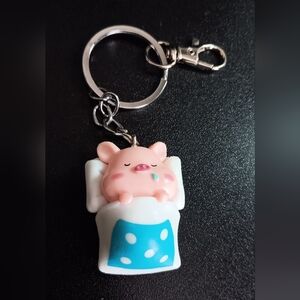 Pig In Blanket Keychain (NWOT)